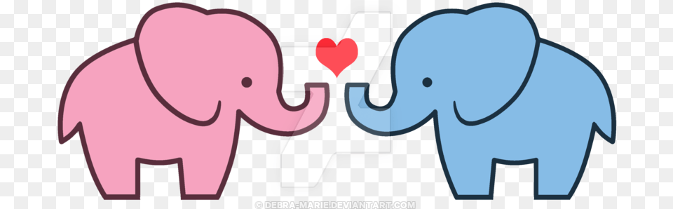 Elephants In Love Drawing 2 Elephants In Love Cartoon, Animal, Elephant, Mammal, Wildlife Free Png Download