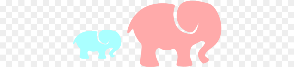 Elephants Svg Mom Baby Pink And Blue Elephants, Animal, Bear, Mammal, Person Free Transparent Png