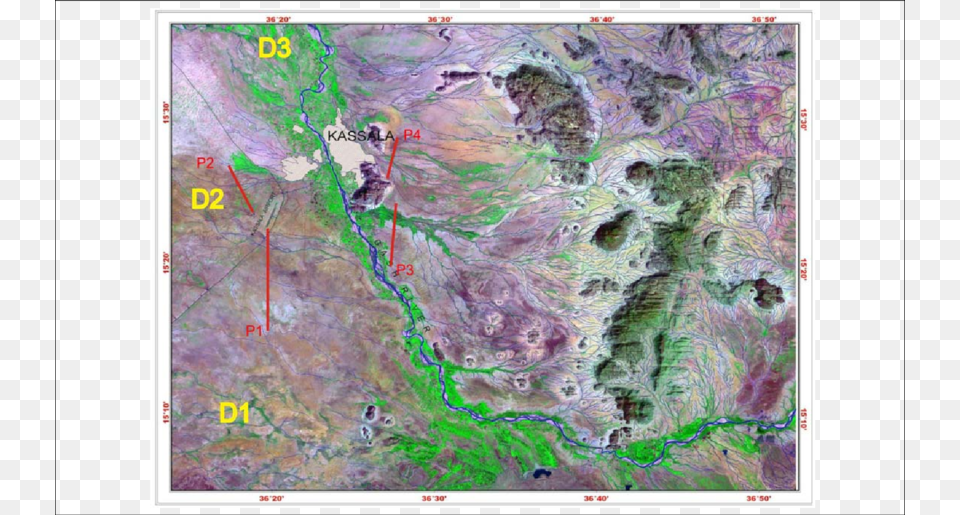 Elevation And Drainage Map Of The River Gash Basin River, Outdoors, Nature, Chart, Plot Png Image