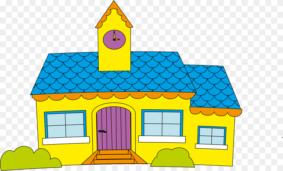 Elevationareahouse Drawings Of Cartoon Elementary School, Architecture, Building, Clock Tower, Tower Png Image