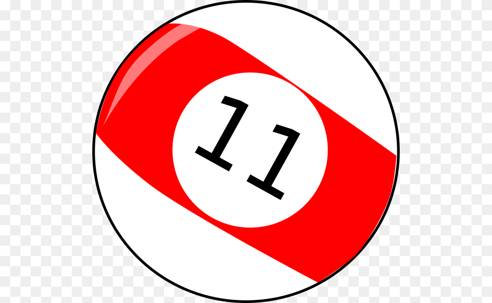 Eleven Billiard Ball Clip Art, Symbol, Disk, Text, Number Png