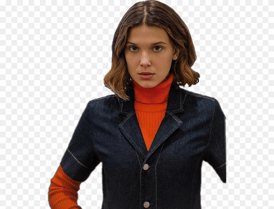 Eleven Once El Ce 011 Strangerthings Milliebobbybrown Millie Bobby Brown, Adult, Portrait, Photography, Person Png Image
