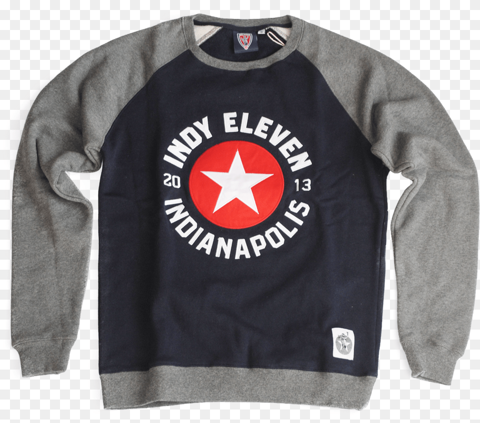 Eleven Star Crewneck Sweatshirtdata Large Image Sweater, Clothing, Sleeve, Long Sleeve, Knitwear Free Transparent Png