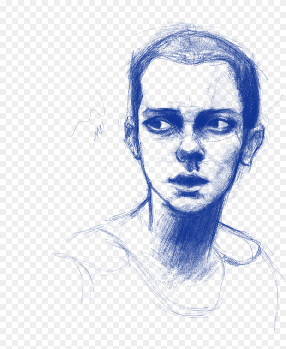 Eleven Stranger Things By Sander Ig Sketch, Adult, Male, Man, Person Free Png Download