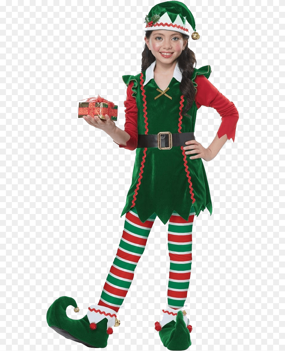 Elf Background Play Kids Christmas Elf Costume, Person, Clothing, Girl, Female Free Png