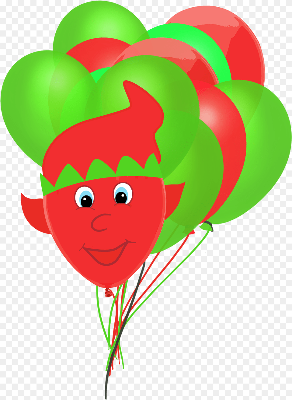 Elf Balloon And Christmas Balloons Illustration, Face, Head, Person Free Transparent Png