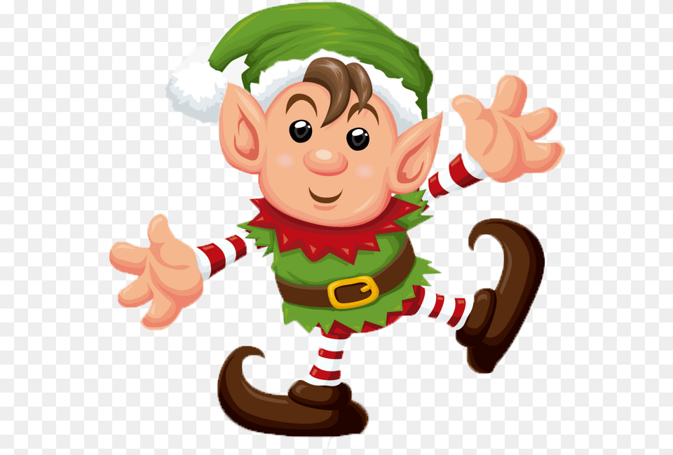 Elf Christmas Clipart Transparent Santa Clipart Transparent Elf Transparent Background, Body Part, Finger, Hand, Person Free Png Download