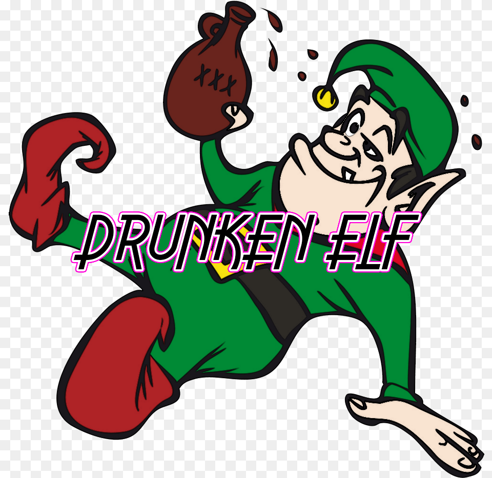 Elf Drunk Transparent U0026 Clipart Download Ywd Drunk Christmas Elf Cartoon, Art, Graphics, Book, Comics Free Png