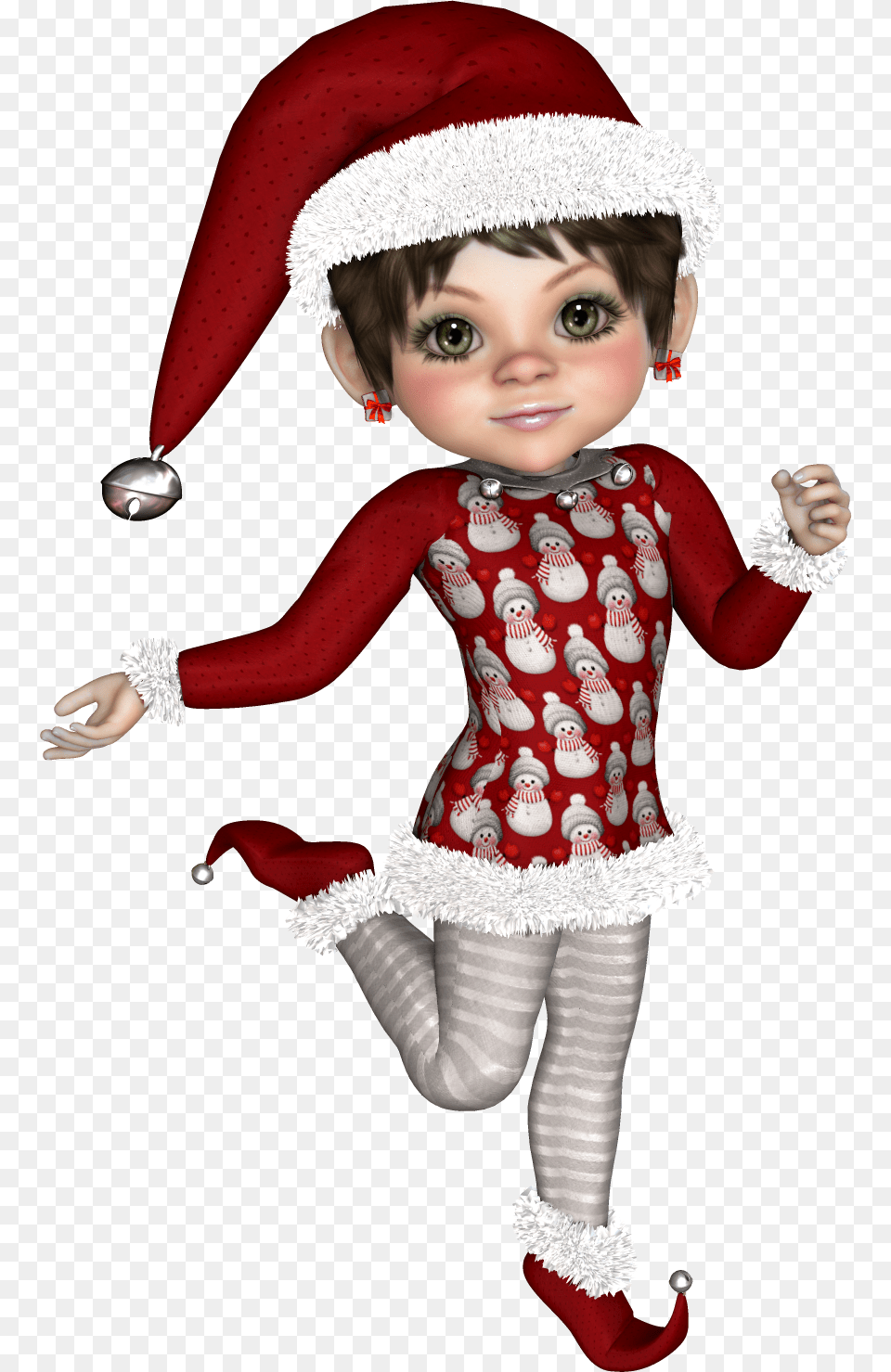 Elf Hat, Doll, Toy, Face, Head Free Png