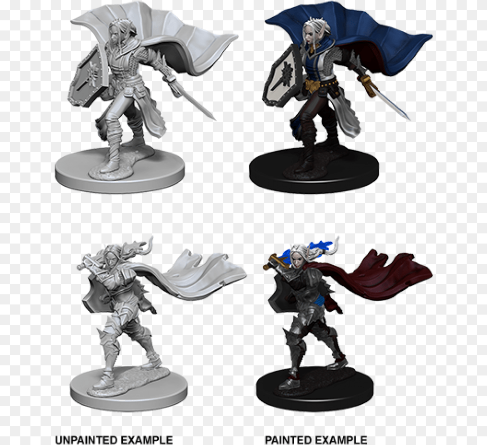 Elf Male Paladin Female Elf Paladin Miniature, Figurine, Baby, Person, Adult Free Png