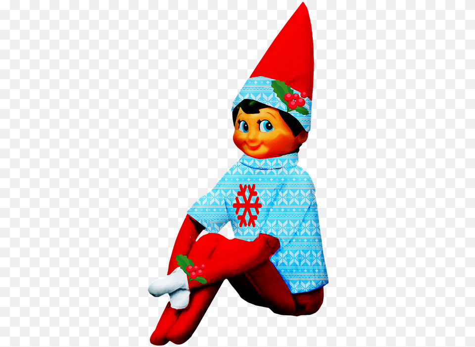 Elf On A Shelf Christmas Elf Winter Christmas Happy Christmas Elf, Clothing, Hat, Doll, Toy Free Png Download