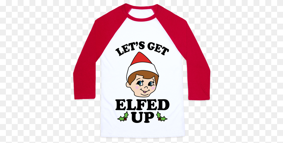 Elf On A Shelf Meme Baseball Tees Lookhuman, Clothing, Long Sleeve, Shirt, Sleeve Png Image
