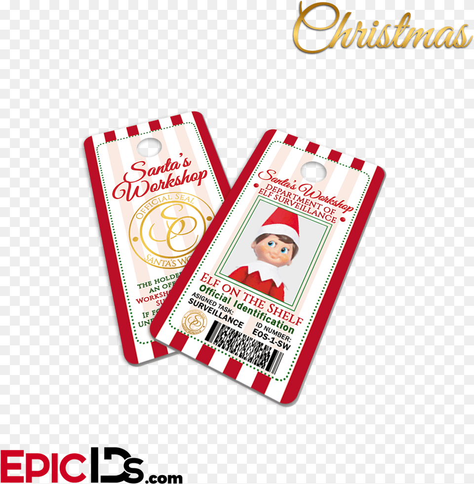 Elf Pack 2 X 1 Mini Card Elf On The Shelf Id Card, Text, Paper, Baby, Person Free Png