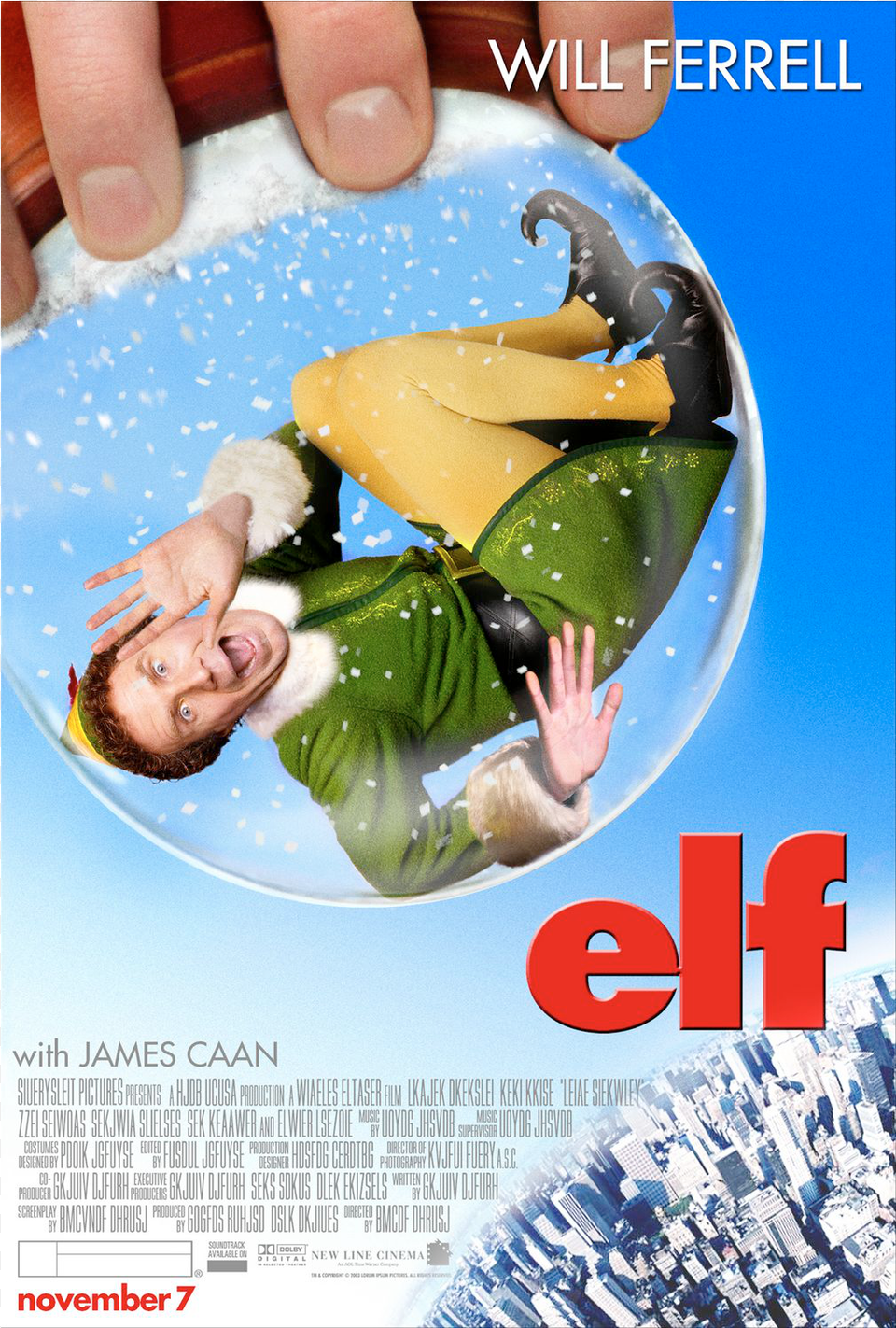 Elf The Movie, Advertisement, Poster, Person, Hand Free Png Download