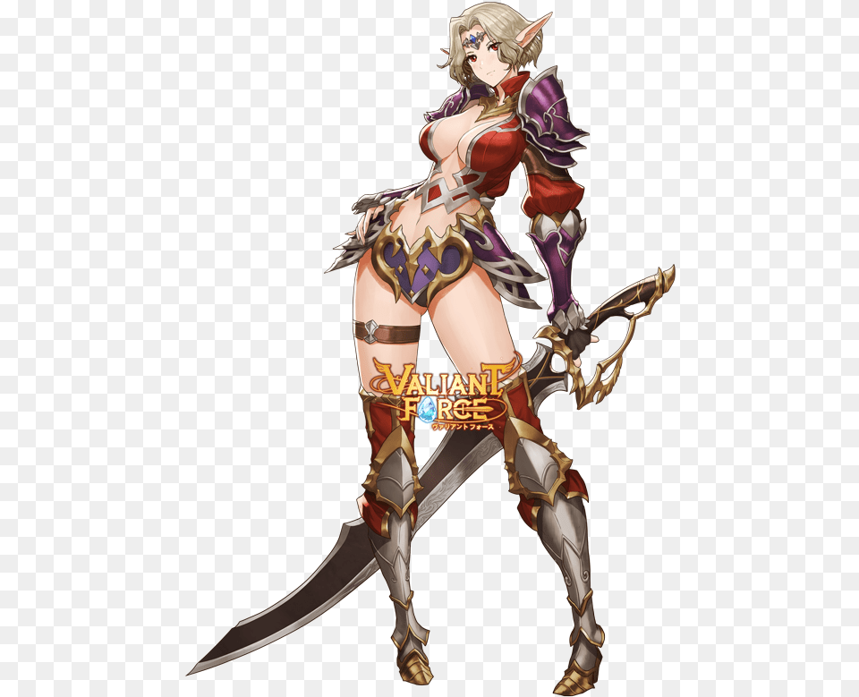 Elf Warrior Library Library Valiant Force Rhea, Weapon, Sword, Publication, Book Png Image