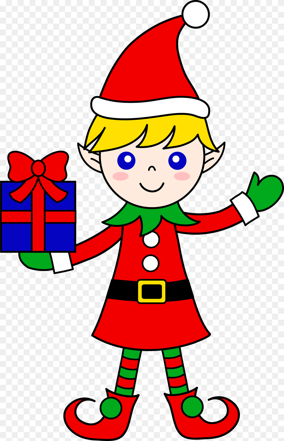 Elf With Presents Clipart, Baby, Person, Face, Head Free Png