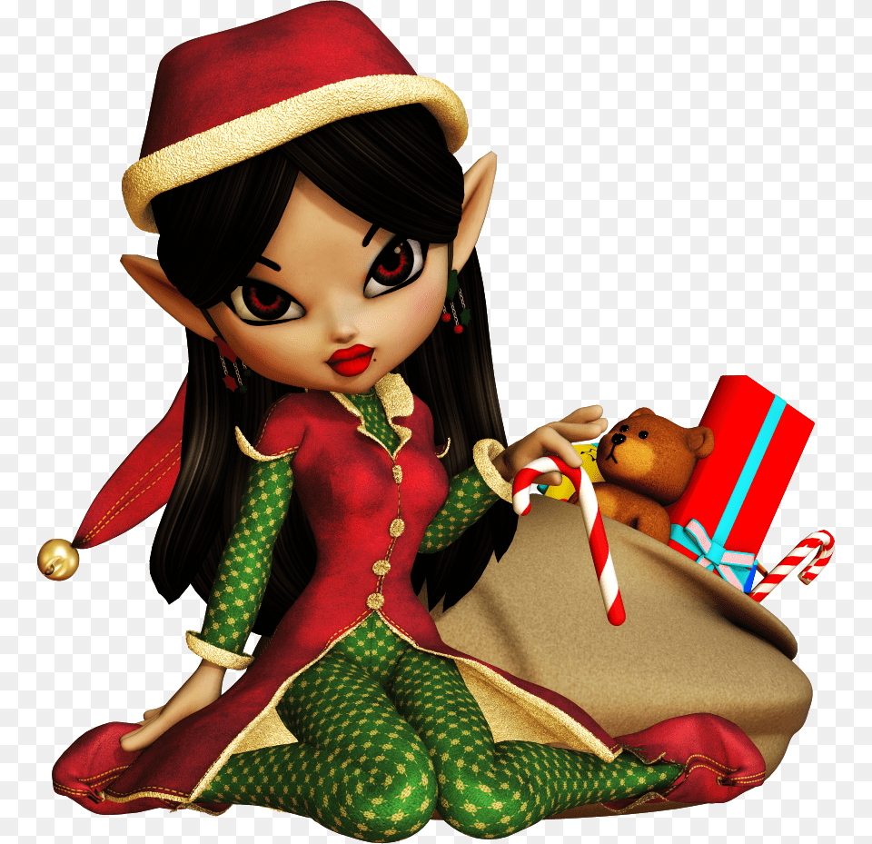 Elfen Clipart Dolls Christmas Female, Doll, Toy, Elf, Face Png Image