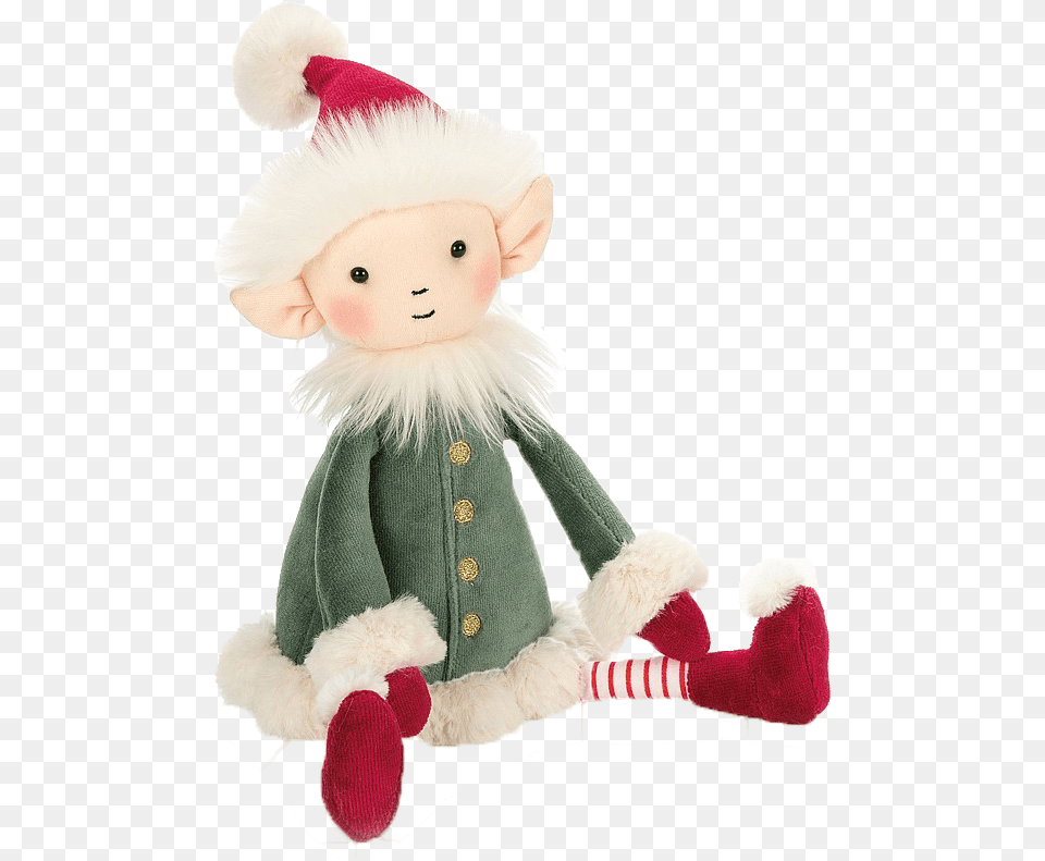Elfi Di Babbo Natale Peluche, Toy, Doll, Plush, Face Free Png Download