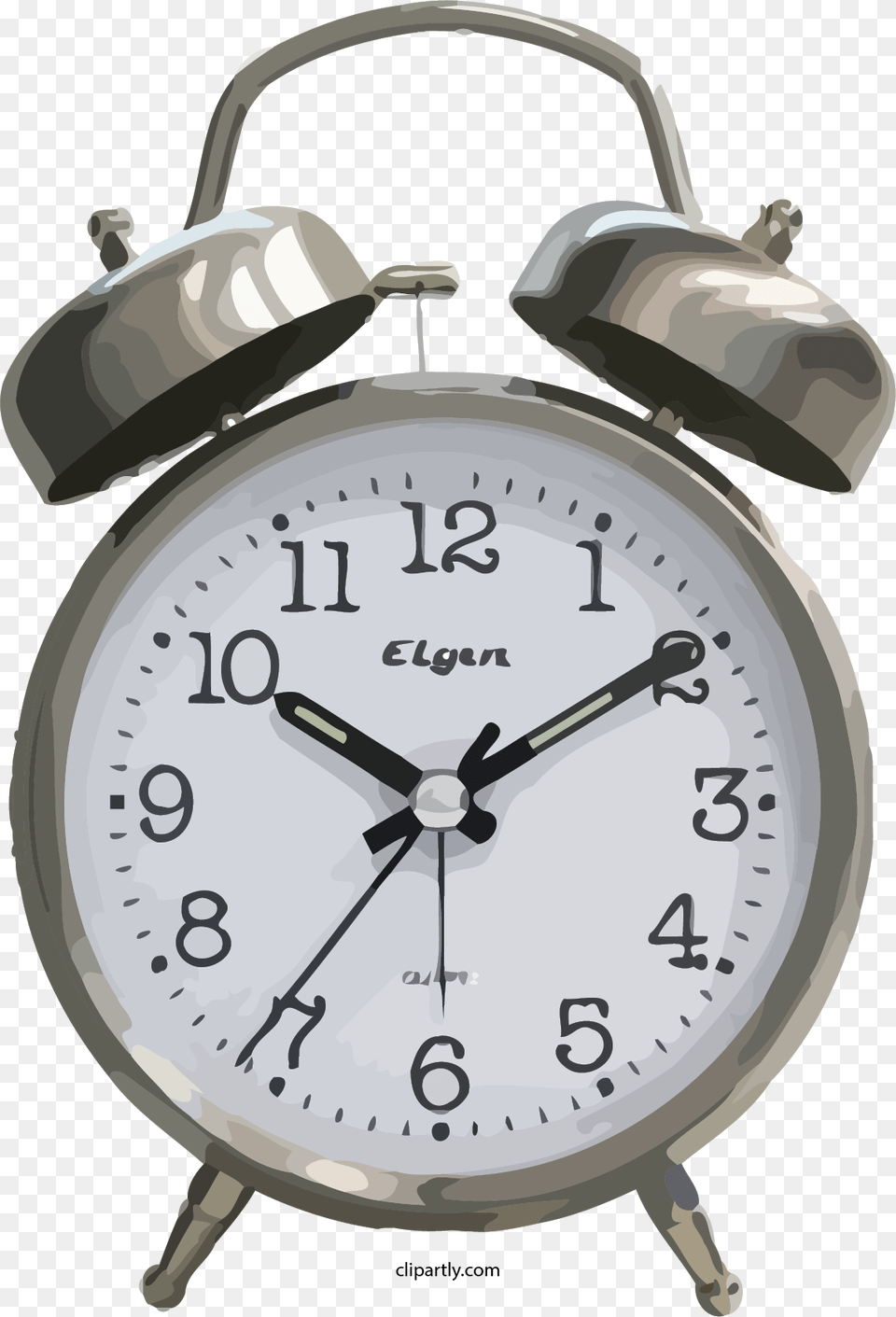 Elgen Old Clock Clipart Alarm Clock Bell, Alarm Clock, Device, Grass, Lawn Png
