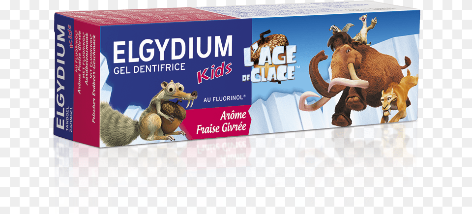 Elgydium Kids Fresh Strawberry Ice Age Toothpaste, Animal, Mammal, Monkey, Wildlife Free Png