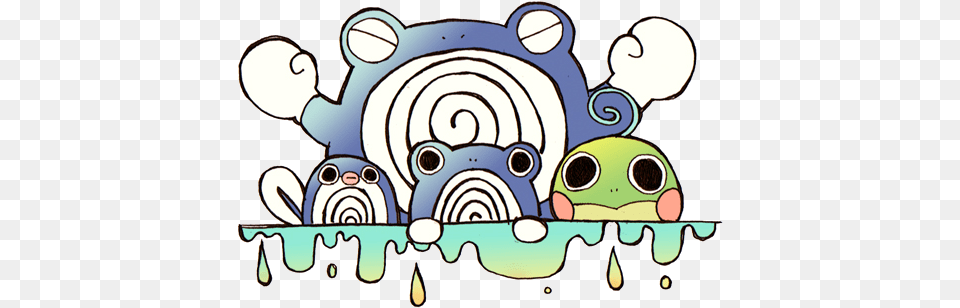 Elgyem Art By Op Poliwag Poliwhirl Poliwrath Politoed Cartoon, Doodle, Drawing, Graphics, Animal Free Png Download