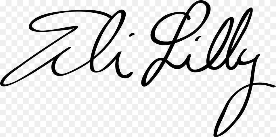 Eli Lilly Signature, Gray Free Transparent Png
