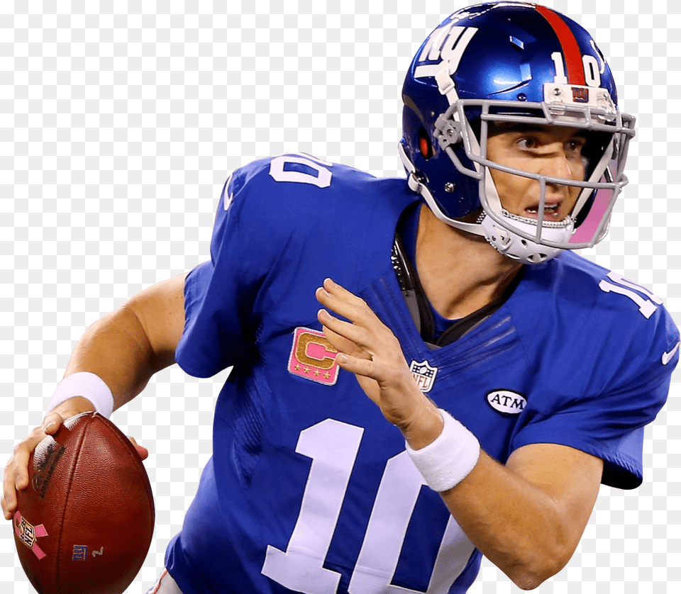 Eli Manning New York Giants Players Transparent New York Giants Transparent, Helmet, Playing American Football, Person, Sport Free Png