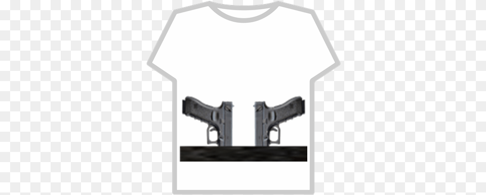 Eli Roblox Gun T Shirt, Clothing, Firearm, Handgun, T-shirt Free Png Download