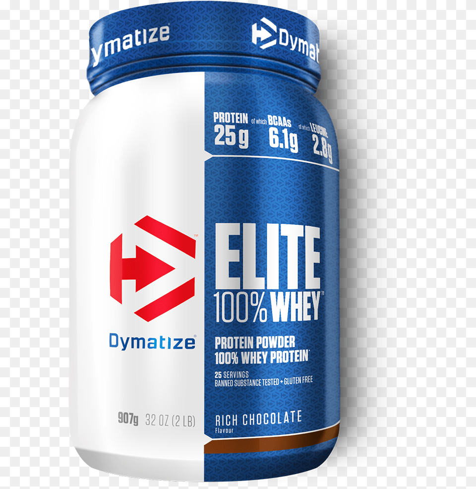 Elite 100 Whey Elite Whey Dymatize, Jar, Bottle, Can, Tin Png Image