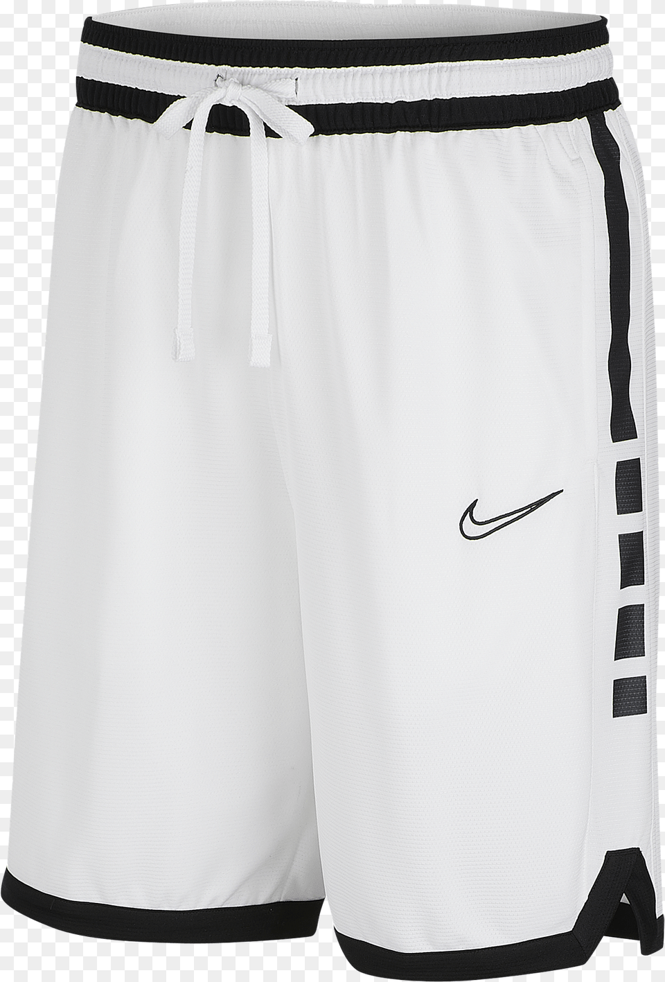 Elite Dri Fit Basketball Shorts In White Black Black Rugby Shorts, Clothing, Skirt, Swimming Trunks Free Png