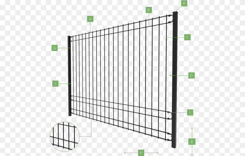 Elite Fence Detailed Photo Diagram, Gate Free Transparent Png