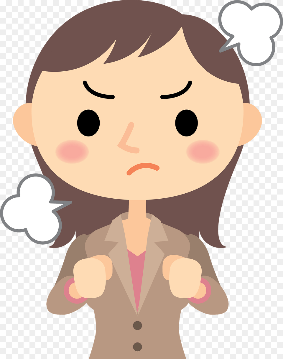 Elizabeth Businesswoman Is Angry Clipart, Baby, Person, Face, Head Png Image