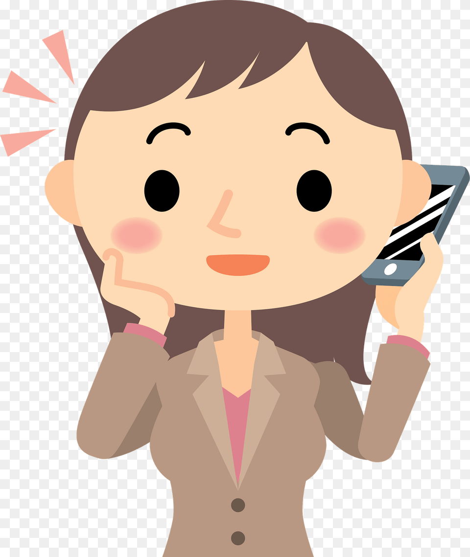 Elizabeth Businesswoman Is Talking On The Mobile Phone Clipart, Baby, Person, Head, Face Free Png