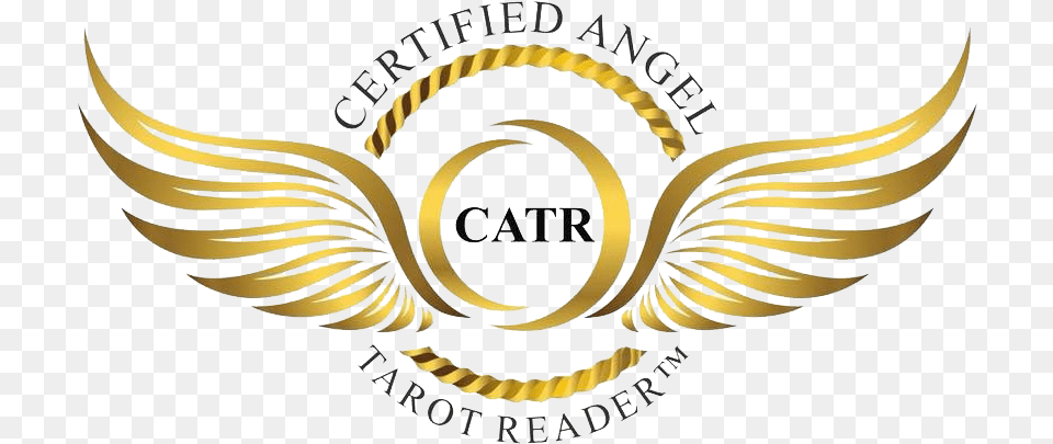 Elizabeth Is A Certified Angel Tarot Card Reader Trained Emblem, Logo, Symbol Png Image