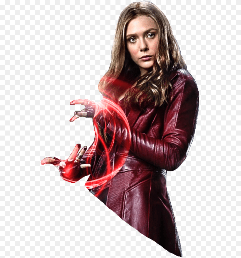Elizabeth Olsen Wanda Maximoff Avengers Marvel Scarlet Witch, Adult, Person, Jacket, Hand Free Png