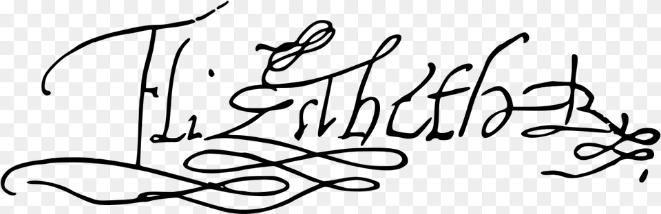 Elizabeth The First Signature, Gray Free Png Download