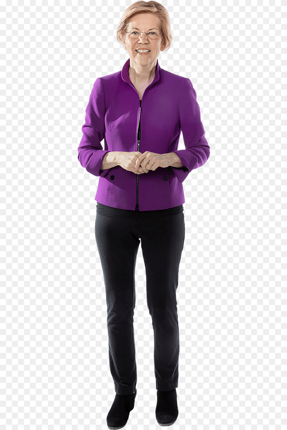 Elizabeth Warren Black Pants, Long Sleeve, Jacket, Person, Sleeve Free Png