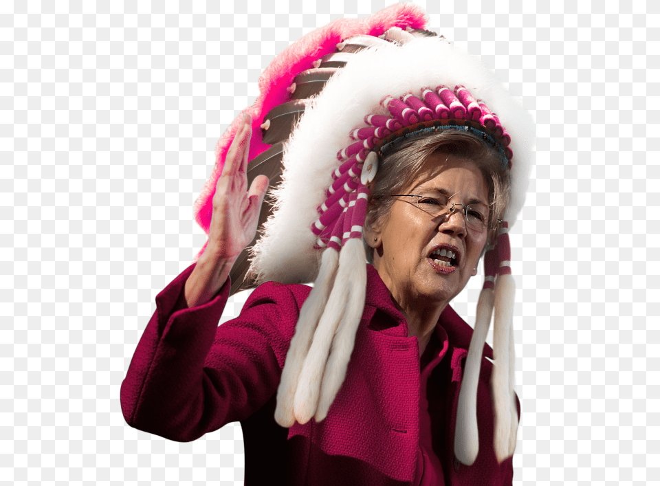Elizabeth Warren Pocahontas, Woman, Hat, Hand, Finger Png Image