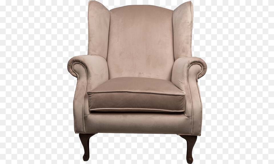 Elizabeth Wingback Sandcastle Velvet Club Chair, Furniture, Armchair Free Transparent Png