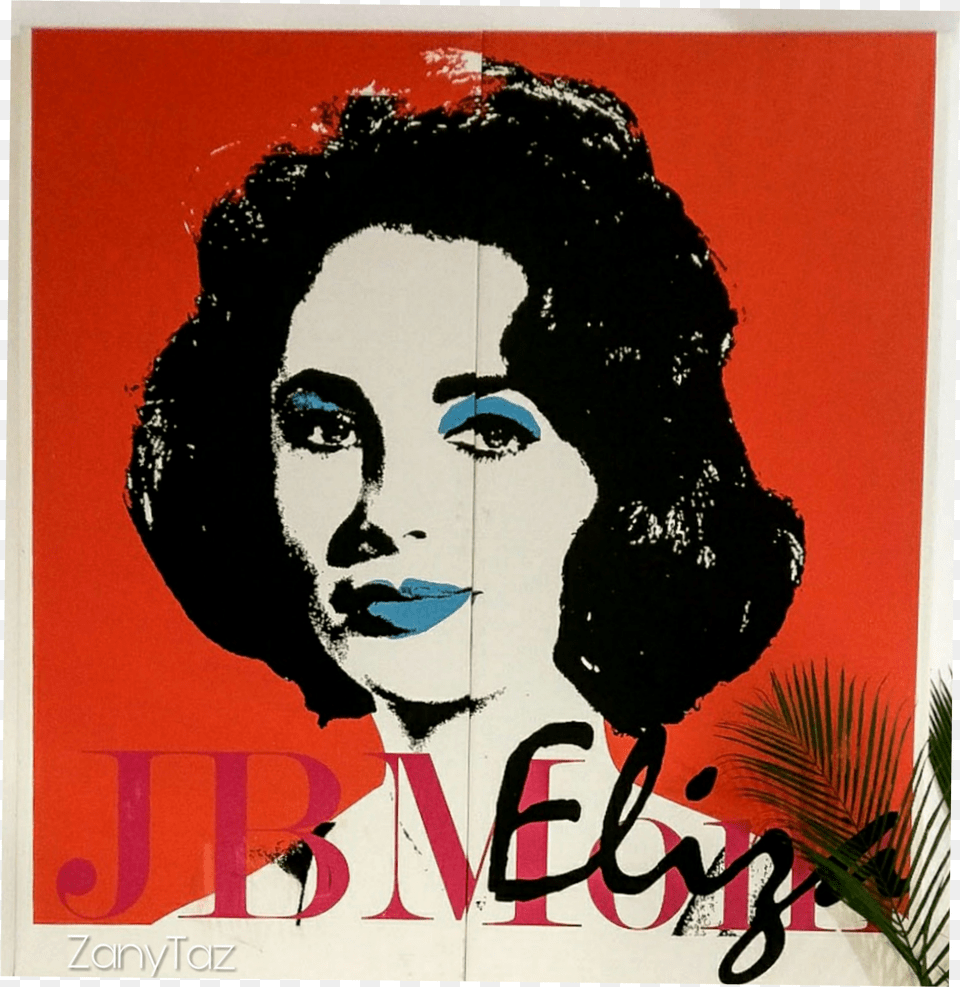 Elizabethtaylor Popart Poster Red Celebrity Elizabeth Poster Png Image