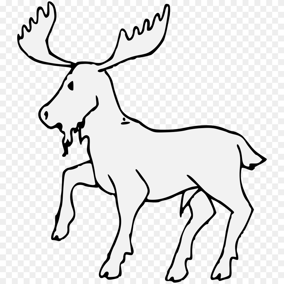 Elk, Silhouette, Stencil, Animal, Mammal Free Png Download