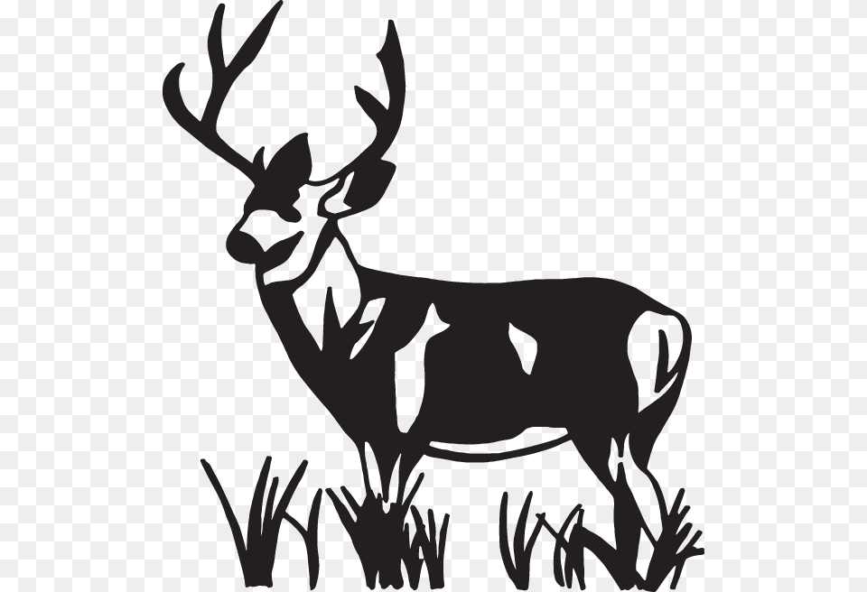 Elk, Animal, Deer, Mammal, Stencil Png Image