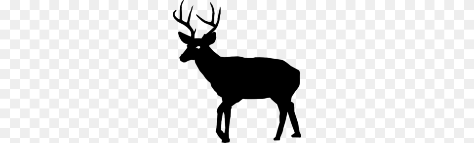 Elk Black And White Clipart, Gray Free Transparent Png