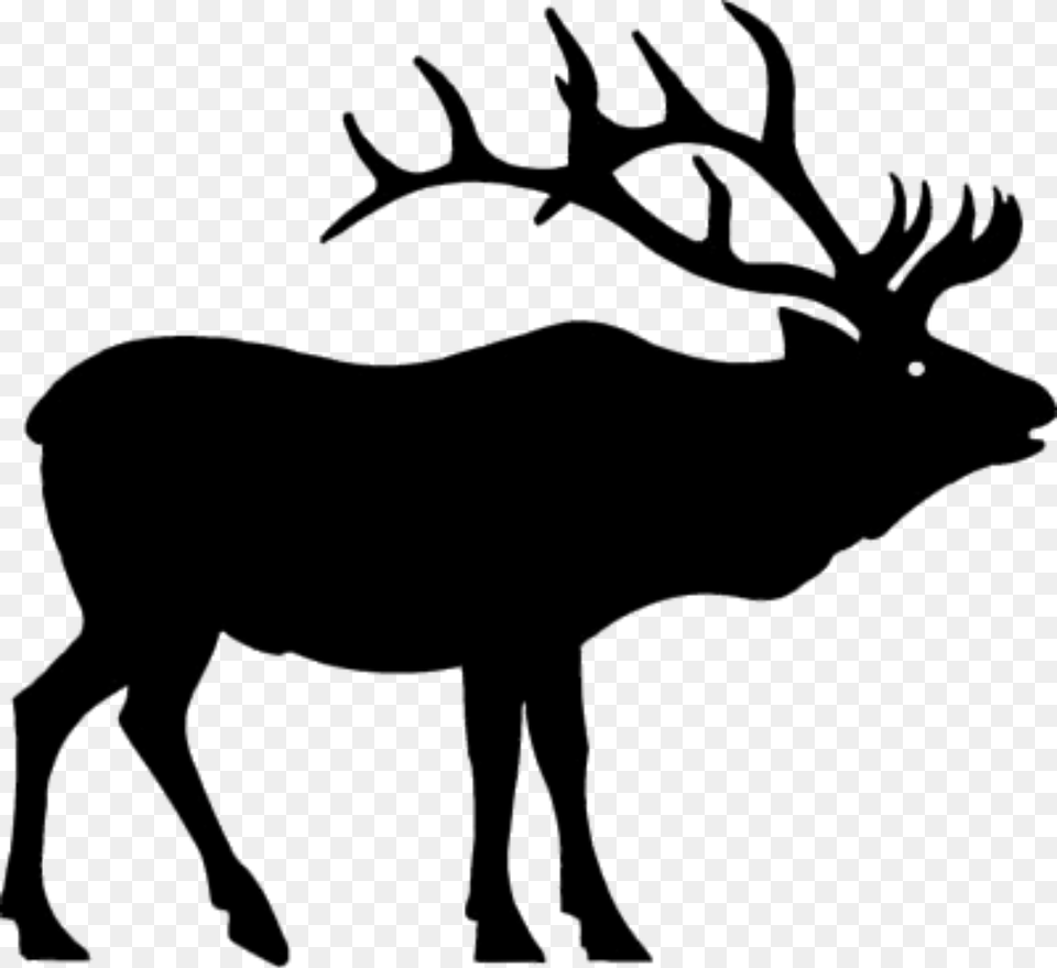 Elk Clip Art, Animal, Deer, Mammal, Silhouette Png Image