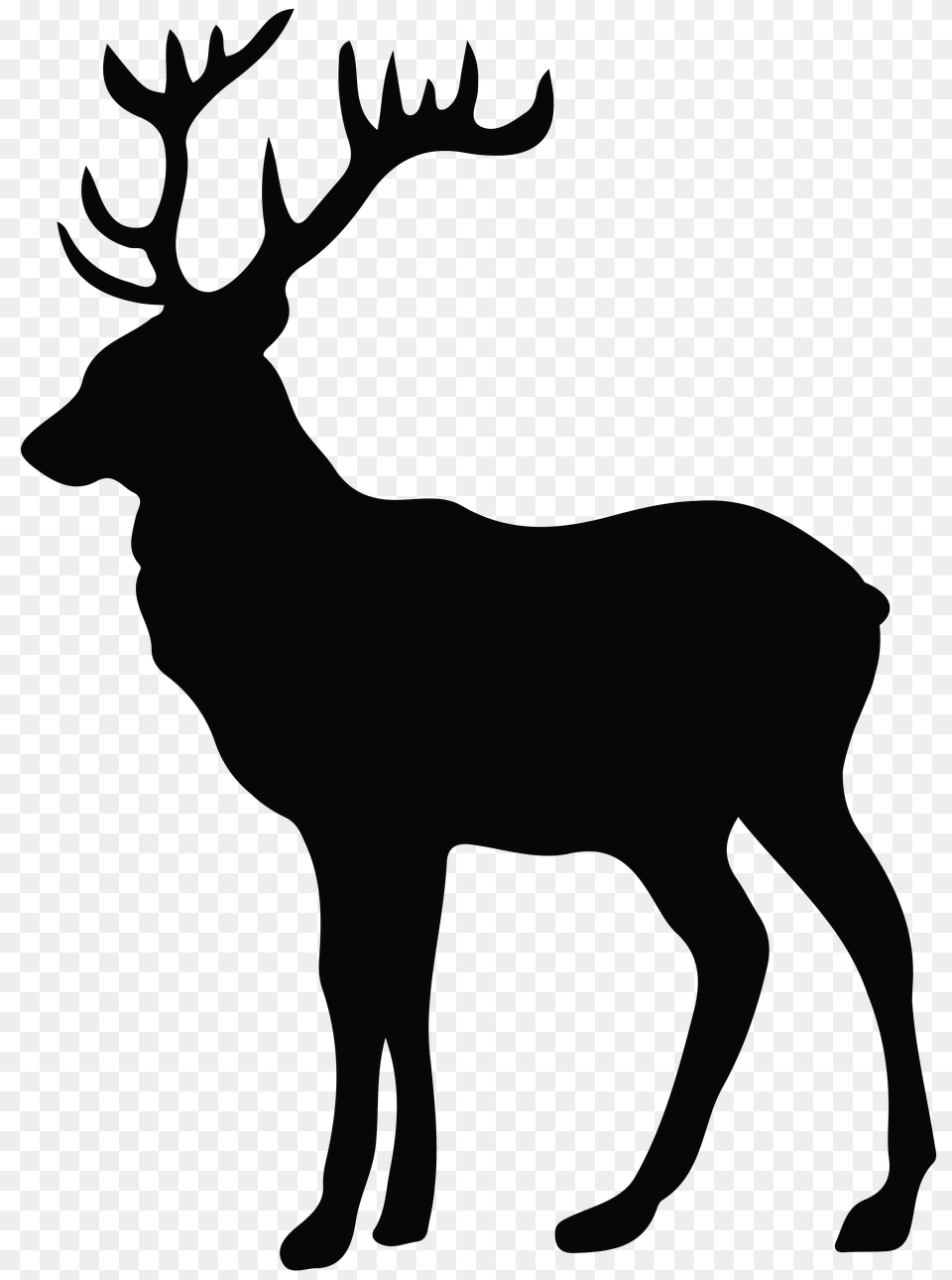 Elk Clipart Stag Silhouette Silhouette, Animal, Coyote, Mammal, Cross Free Png Download