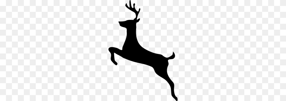 Elk Deer Moose Pronghorn Drawing, Gray Free Png Download