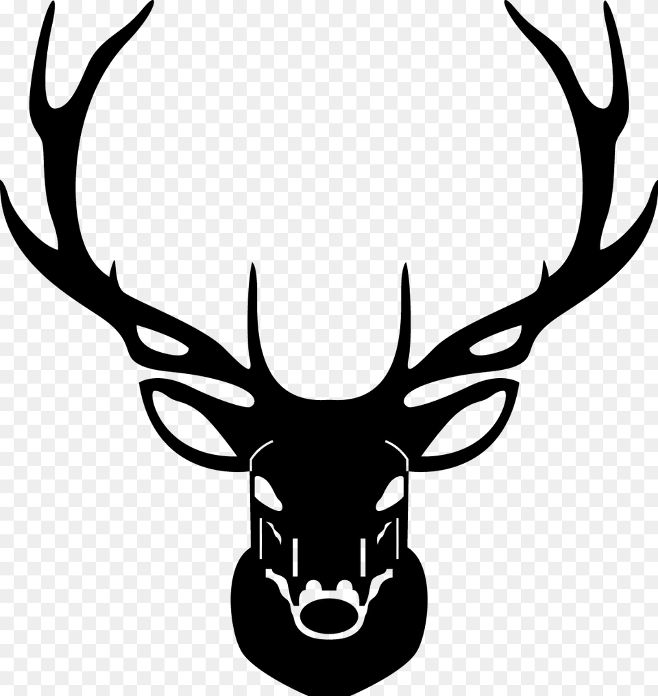 Elk Head Antler, Stencil, Animal, Deer Png Image