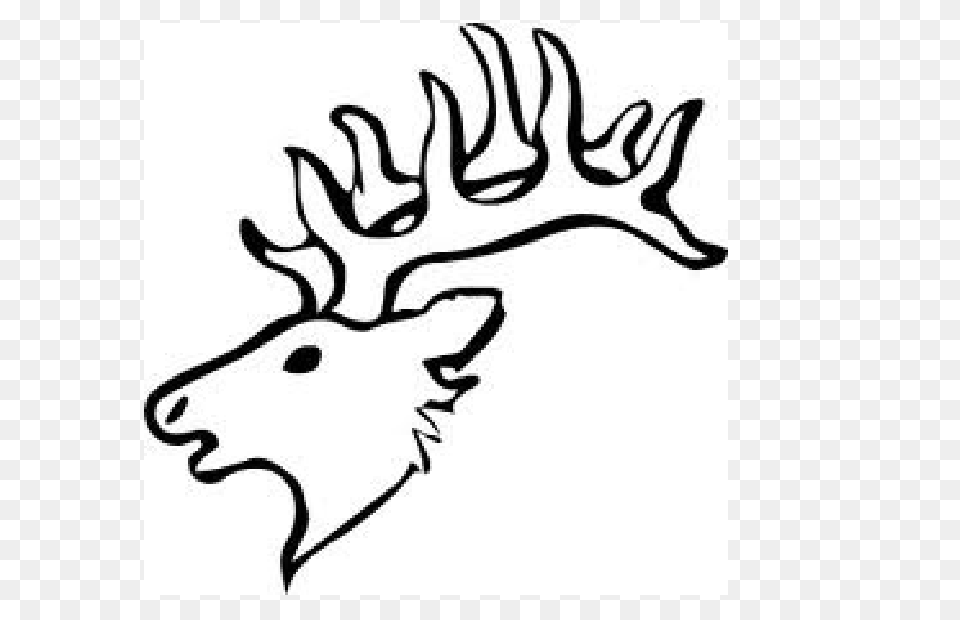Elk Head Pattern Charles Projects Deer Clip Art, Antler, Stencil, Animal, Mammal Free Png Download