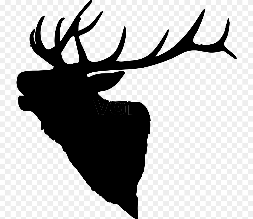 Elk Head Silhouette Clip Art, Animal, Deer, Mammal, Wildlife Free Png