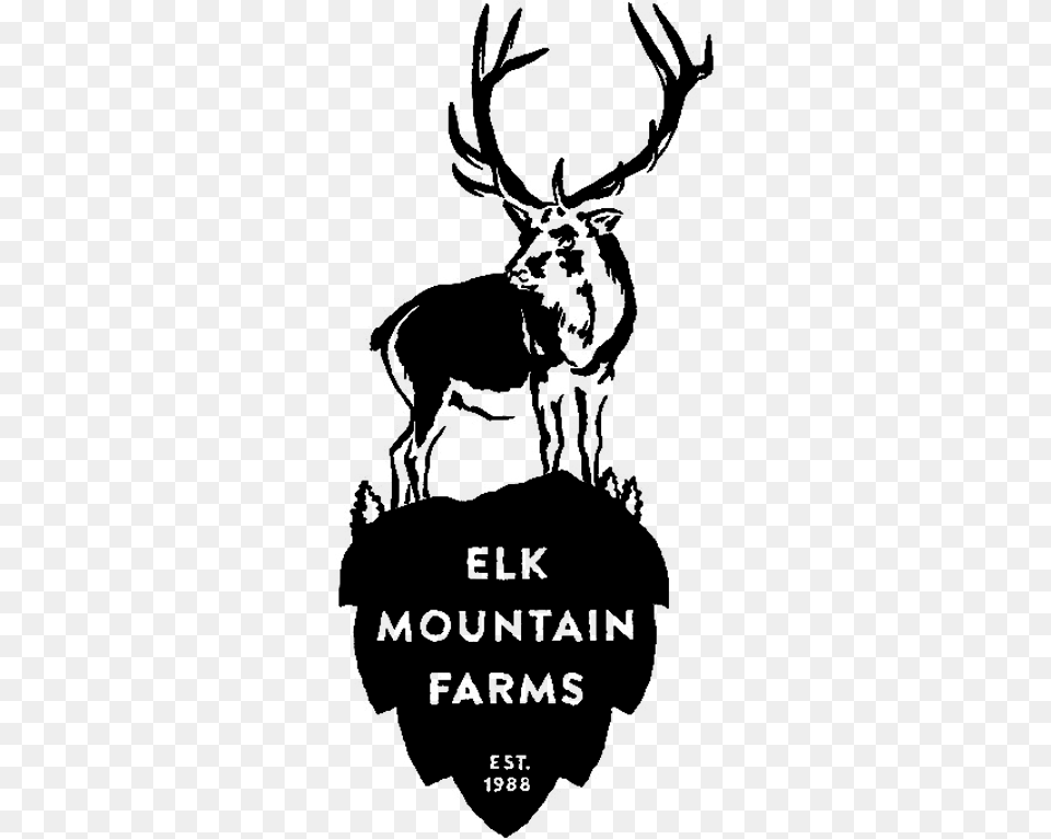 Elk Mountain Farms Logo, Gray Free Transparent Png
